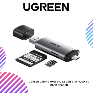 UGREEN USB-A 3.0+USB-C 3.1 GEN 1 TO TF/SD 3.0 CARD READER