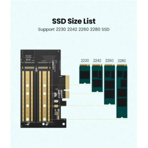 UGREEN M.2 M-KEY + M.2 B-KEY  TO PCI-E3.0X4 EXPRESS CARD
