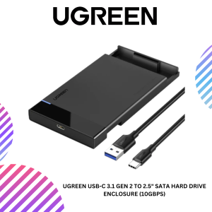 UGREEN USB-C 3.1 GEN 2 TO 2.5" SATA HARD DRIVE ENCLOSURE (10GBPS)