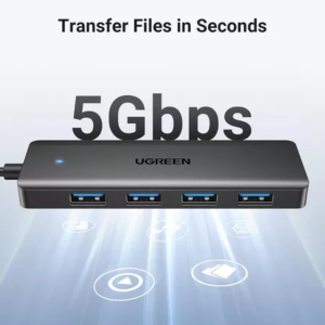 UGREEN USB-A 3.0 TO 4*USB-A 3.0 HUB - 15cm(BLACK)