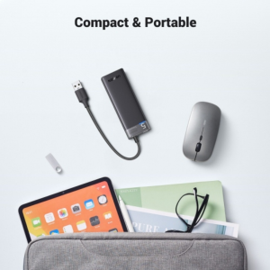 UGREEN USB-A 3.2 HUB TO 4*USB-A 3.2 WITH USB-C POWER SUPPLY (GREY)