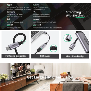 UGREEN USB-C TO HDMI FEMALE 4K@60HZ ADAPTER ALUMINUM CASE