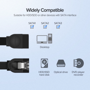UGREEN SATA 3.0 DATA CABLE 0.5M (BLACK)