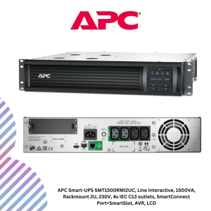 inc-20-2-2.png APC Smart-UPS SMT1500RMI2UC, Line Interactive, 1500VA, Rackmount 2U, 230V, 4x IEC C13 outlets, SmartConnect Port+SmartSlot, AVR, LCD