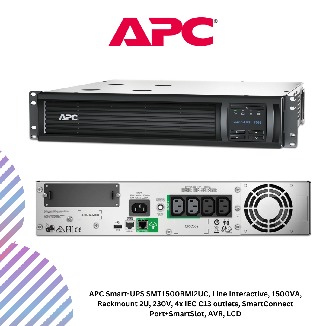 APC Smart-UPS SMT1500RMI2UC, Line Interactive, 1500VA, Rackmount 2U ...