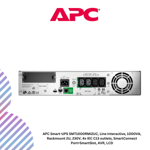 APC Smart-UPS SMT1000RMI2UC, Line Interactive, 1000VA, Rackmount 2U, 230V, 4x IEC C13 outlets, SmartConnect Port+SmartSlot, AVR, LCD