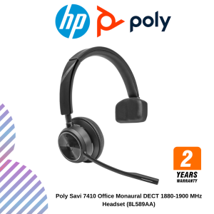 Poly Savi 7410 Office Monaural DECT 1880-1900 MHz Headset (8L589AA)