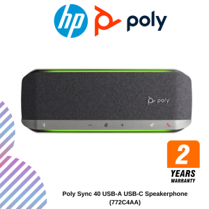 Poly Sync 40 USB-A USB-C Speakerphone (772C4AA)