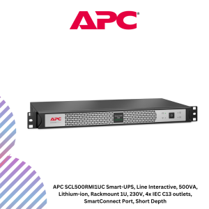 inc-22-58.png APC SCL500RMI1UC Smart-UPS, Line Interactive, 500VA, Lithium-ion, Rackmount 1U, 230V, 4x IEC C13 outlets, SmartConnect Port, Short Depth