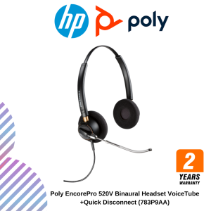 Poly EncorePro 520V Binaural Headset VoiceTube +Quick Disconnect (783P9AA)
