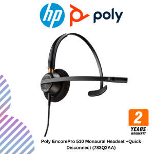 Poly EncorePro 510 Monaural Headset +Quick Disconnect (783Q2AA)