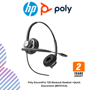 Poly EncorePro 720 Binaural Headset +Quick Disconnect (8R707AA)