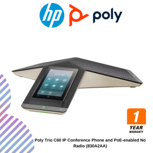 Poly Trio C60 IP Conference Phone and PoE-enabled No Radio (830A2AA)