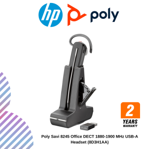 Poly Savi 8245 Office DECT 1880-1900 MHz USB-A Headset (8D3H1AA)