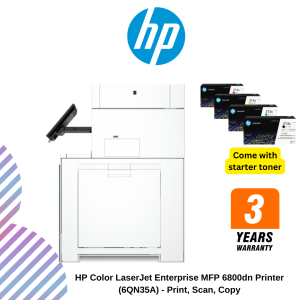 HP Color LaserJet Enterprise MFP 6800dn Printer (6QN35A) - Print, Scan, Copy