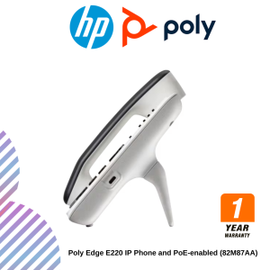 Poly Edge E220 IP Phone and PoE-enabled (82M87AA)