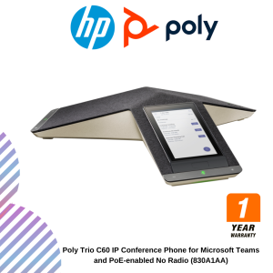 Poly Trio C60 IP Conference Phone for Microsoft Teams and PoE-enabled No Radio (830A1AA)