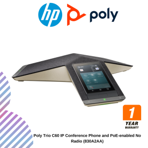 Poly Trio C60 IP Conference Phone and PoE-enabled No Radio (830A2AA)
