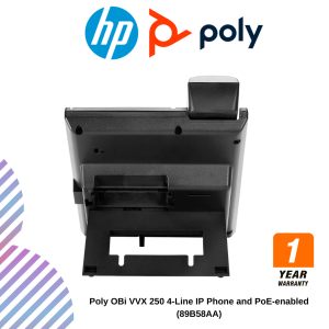 Poly OBi VVX 250 4-Line IP Phone and PoE-enabled (89B58AA)
