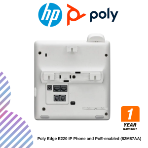 Poly Edge E220 IP Phone and PoE-enabled (82M87AA)