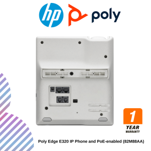 Poly Edge E320 IP Phone and PoE-enabled (82M88AA)