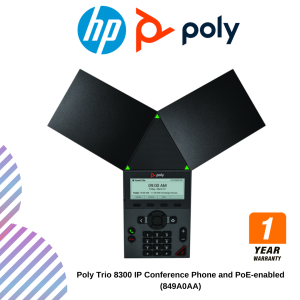Poly Trio 8300 IP Conference Phone and PoE-enabled (849A0AA)