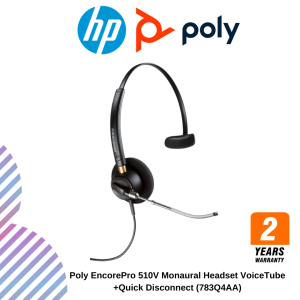 Poly EncorePro 510V Monaural Headset VoiceTube +Quick Disconnect (783Q4AA)
