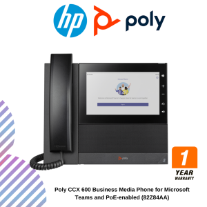 Poly CCX 600 Business Media Phone for Microsoft Teams and PoE-enabled (82Z84AA)