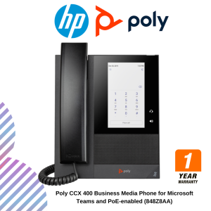 Poly CCX 400 Business Media Phone for Microsoft Teams and PoE-enabled (848Z8AA)