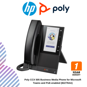 Poly CCX 505 Business Media Phone for Microsoft Teams and PoE-enabled (82Z79AA)