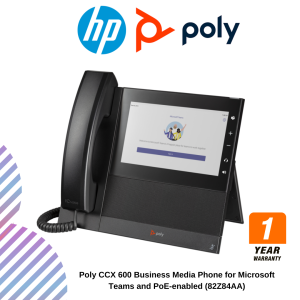 Poly CCX 600 Business Media Phone for Microsoft Teams and PoE-enabled (82Z84AA)