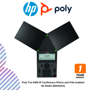 Poly Trio 8300 IP Conference Phone and PoE-enabled No Radio (830A0AA)