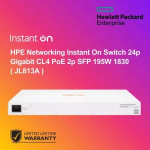HPE Networking Instant On Switch 24p Gigabit CL4 PoE 2p SFP 195W 1830 (JL813A)