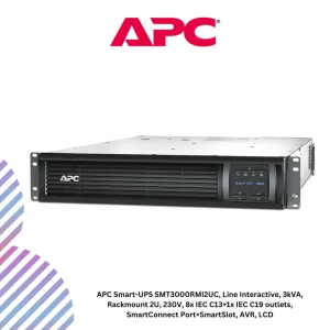 my-11134207-7rasb-m50wa9f60sbtfb.webp APC Smart-UPS SMT3000RMI2UC, Line Interactive, 3kVA, Rackmount 2U, 230V, 8x IEC C13+1x IEC C19 outlets