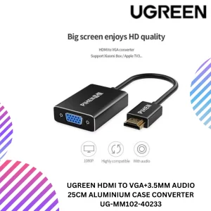 UGREEN HDMI TO VGA+3.5MM AUDIO 25CM ALUMINIUM CASE CONVERTER