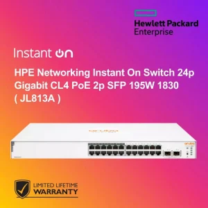 HPE Networking Instant On Switch 24p Gigabit CL4 PoE 2p SFP 195W 1830 (JL813A)