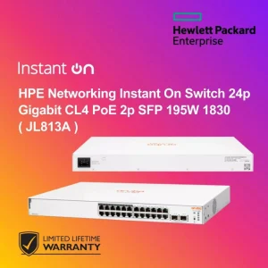 HPE Networking Instant On Switch 24p Gigabit CL4 PoE 2p SFP 195W 1830 (JL813A)