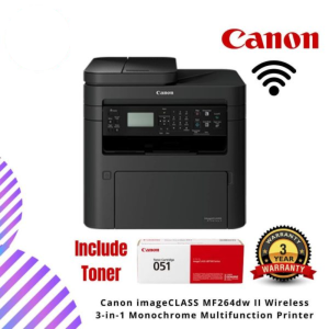 Canon imageCLASS MF264dw II Wireless 3-in-1 Monochrome Multifunction Printer - Print, Scan, Copy
