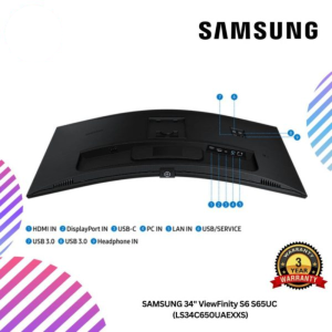 SAMSUNG 34" ViewFinity S6 S65UC Monitor (LS34C650UAEXXS)