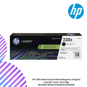 HP 230X Black/Cyan/Yellow/Magenta Original LaserJet Toner Cartridge (W2300X/W2301X/W2302X/W2303X)