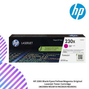 HP 230X Black/Cyan/Yellow/Magenta Original LaserJet Toner Cartridge (W2300X/W2301X/W2302X/W2303X)