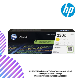 HP 230X Black/Cyan/Yellow/Magenta Original LaserJet Toner Cartridge (W2300X/W2301X/W2302X/W2303X)