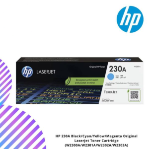 HP 230A Black/Cyan/Yellow/Magenta Original LaserJet Toner Cartridge (W2300A/W2301A/W2302A/W2303A)