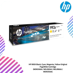 HP 993X Black, Cyan, Magenta, Yellow Original PageWide Cartridge (M0K04AA / M0J92AA / M0J96AA / M0K00AA)