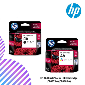 HP 46 Black/Color Ink Cartridge (CZ637AA)(CZ638AA)