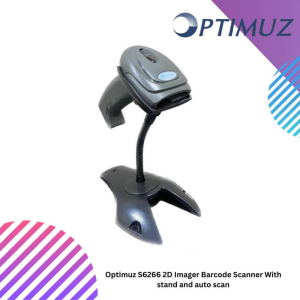 Optimuz S6266 2D Imager Barcode Scanner With stand and auto scan
