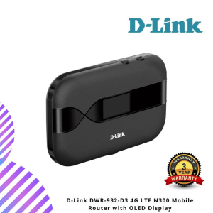 D-Link DWR-932-D3 4G LTE N300 Mobile Router with OLED Display