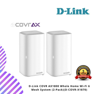 D-Link COVR AX1800 Whole Home Wi-Fi 6 Mesh System (2-Pack)(D-COVR-X1870)