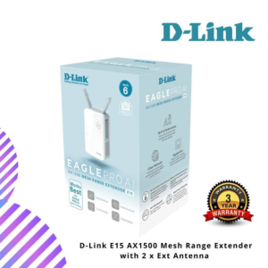 D-Link E15 AX1500 Mesh Range Extender with 2 x Ext Antenna