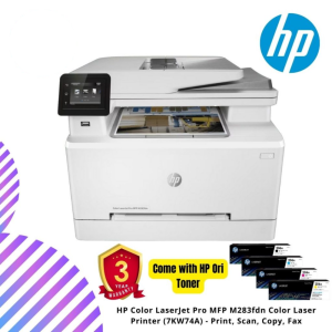 HP Color LaserJet Pro MFP M283fdn Color Laser Printer (7KW74A) - Print, Scan, Copy, Fax
